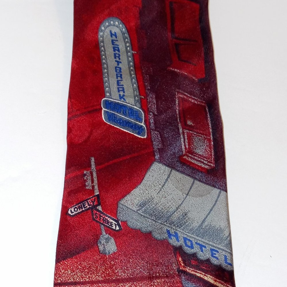 The Elvis Collection Heartbreak Hotel Silk Tie